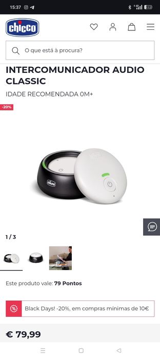 Vendo Audio baby monitor (chicco)