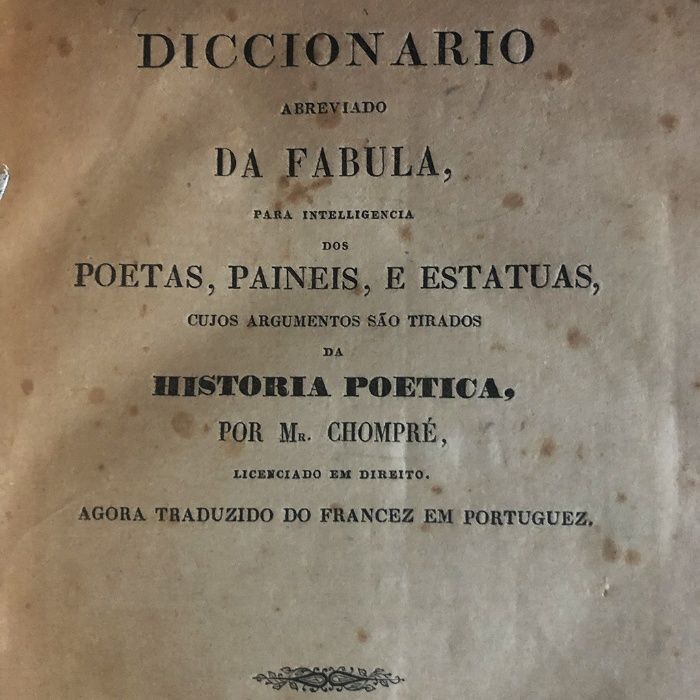 Dicionário Abreviado da Fábula (1858) de Chompré