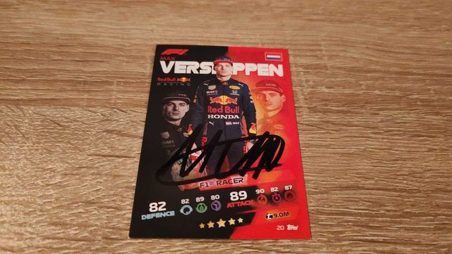 Karta F1 Max Verstappen Red Bull Autograf Podpis Topps Turbo 2021