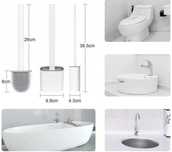 Szczotka do WC silikonowa, toaletowa do łazienki, nieprzeciekające dno