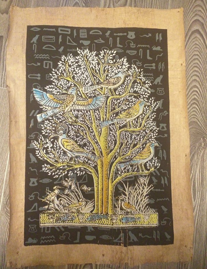 Папирус картина Тайна " Дерево жизни ". 42×60см