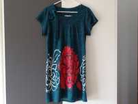 Zjawiskowa sukienka New Look r.38 print cekiny malowana