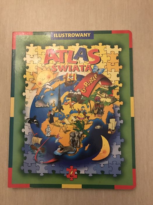 Książka układanka puzzle duże atlas świata dla dzieci