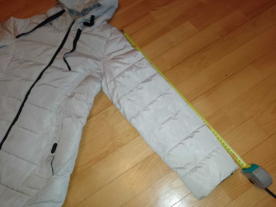 Kurtka dłuższa z kapturem zimowa szara rozm. M Carry