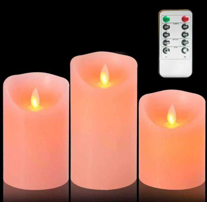 Світлодіодні свічки з воску, Безполум'яні свічки на батарейках