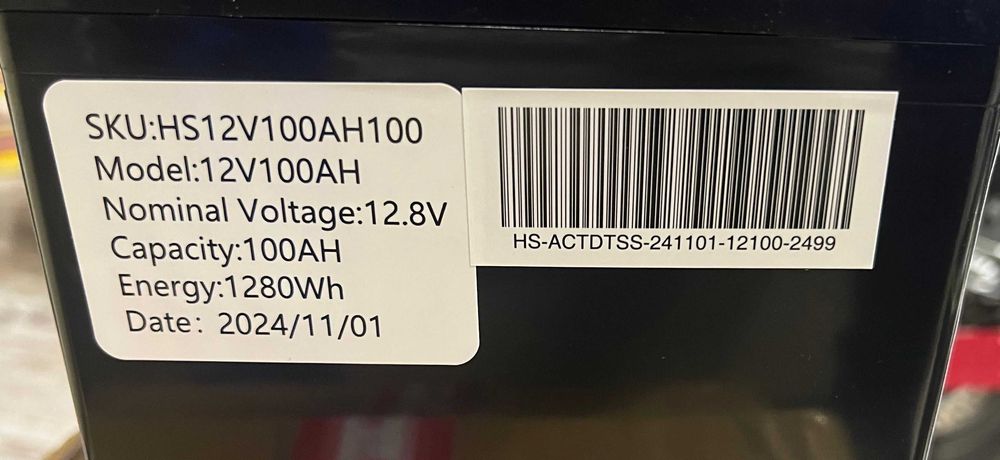 акція нова LiFePO4 батарея Humsienk 12V 100Ah (1280Wh) 6000 цикл США