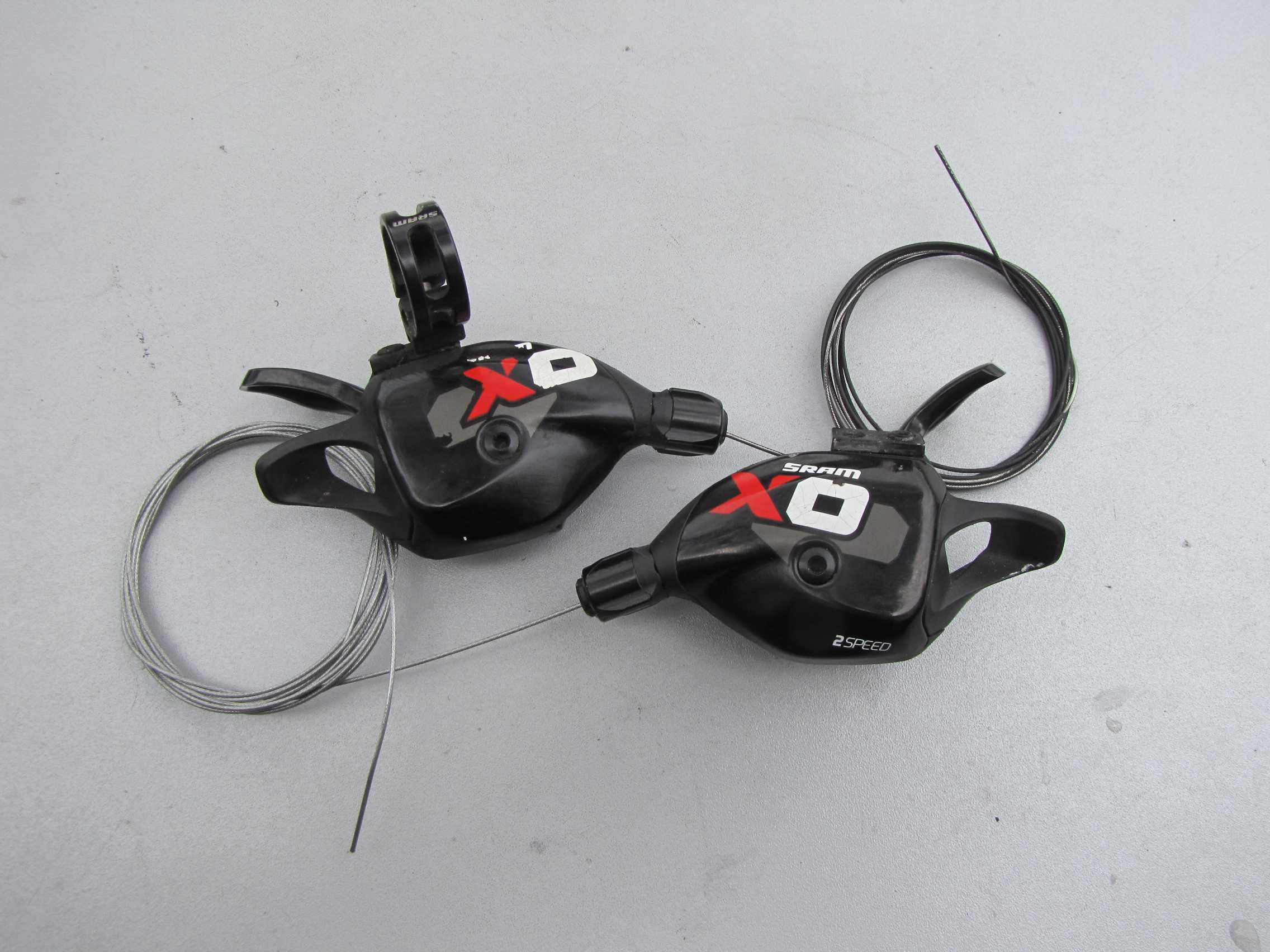 Topowe manetki SRAM X0 2x10 s. Ładna! Obejma!