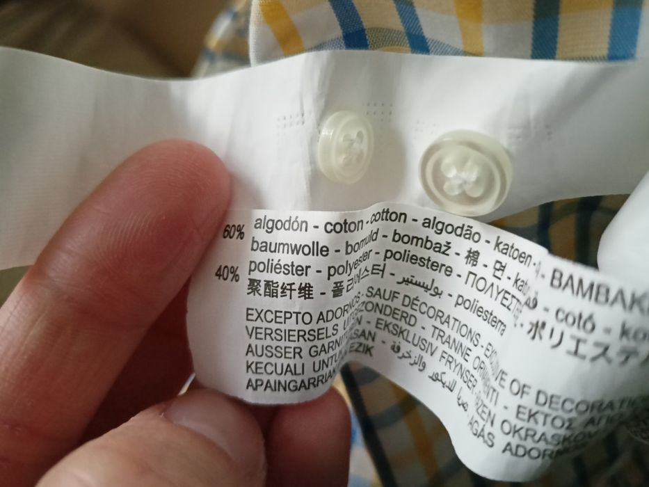 Koszula w kratkę ZARA slim fit rozm. M/40