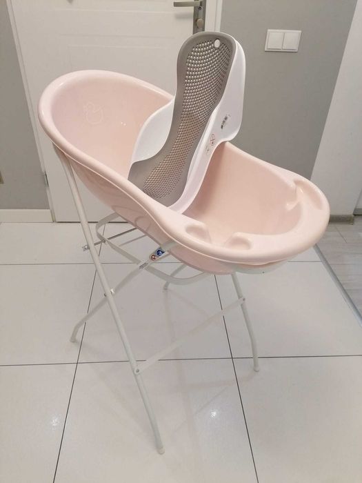 Wanienka ze stelażem do kąpieli + leżaczek do Angel Care
