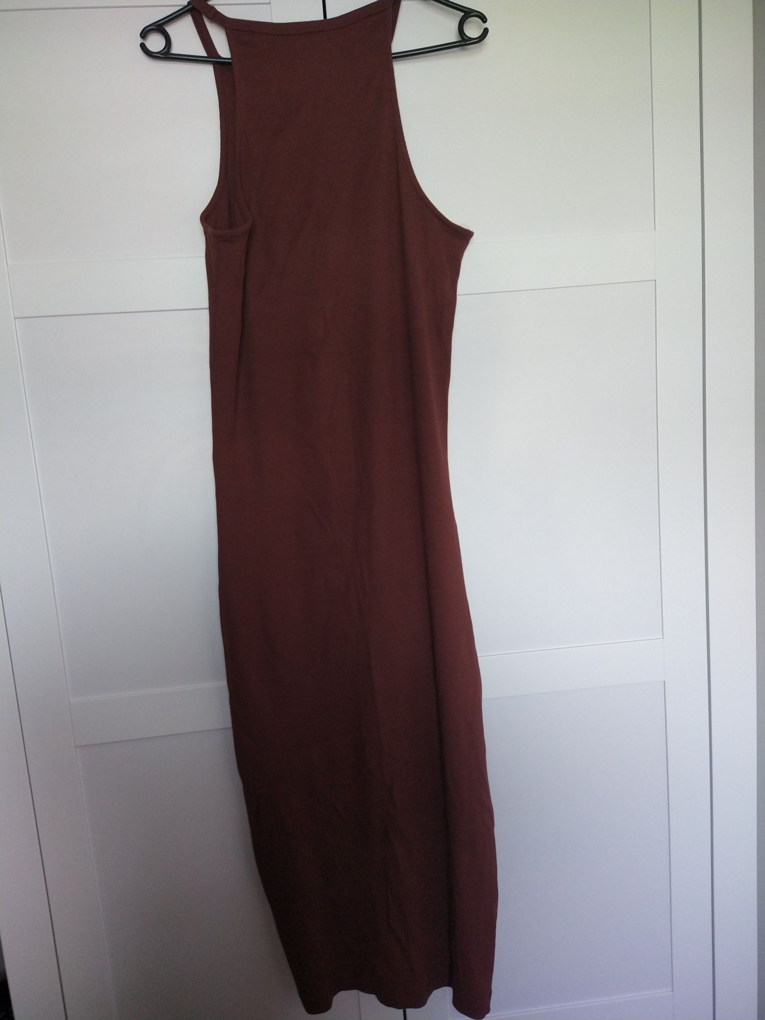 Sukienka# długa # szelkach # damska # brązowa # rozmiar L# Reserved