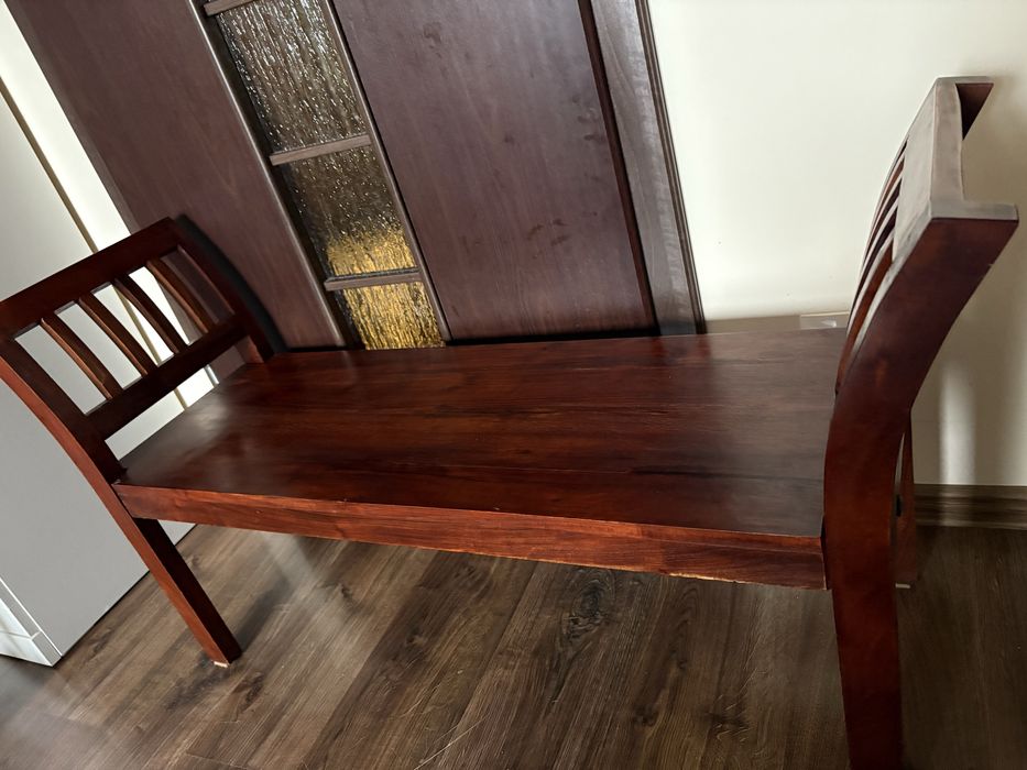 Antyczna ławka lite drewno sheesam