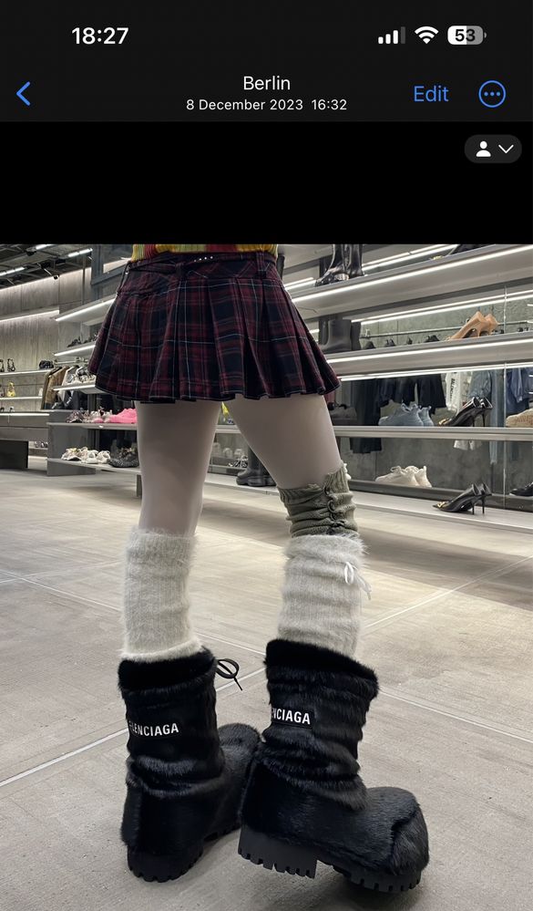 Balenciaga оригінал alaska boots / хутряні чоботи луноходи мунбути
