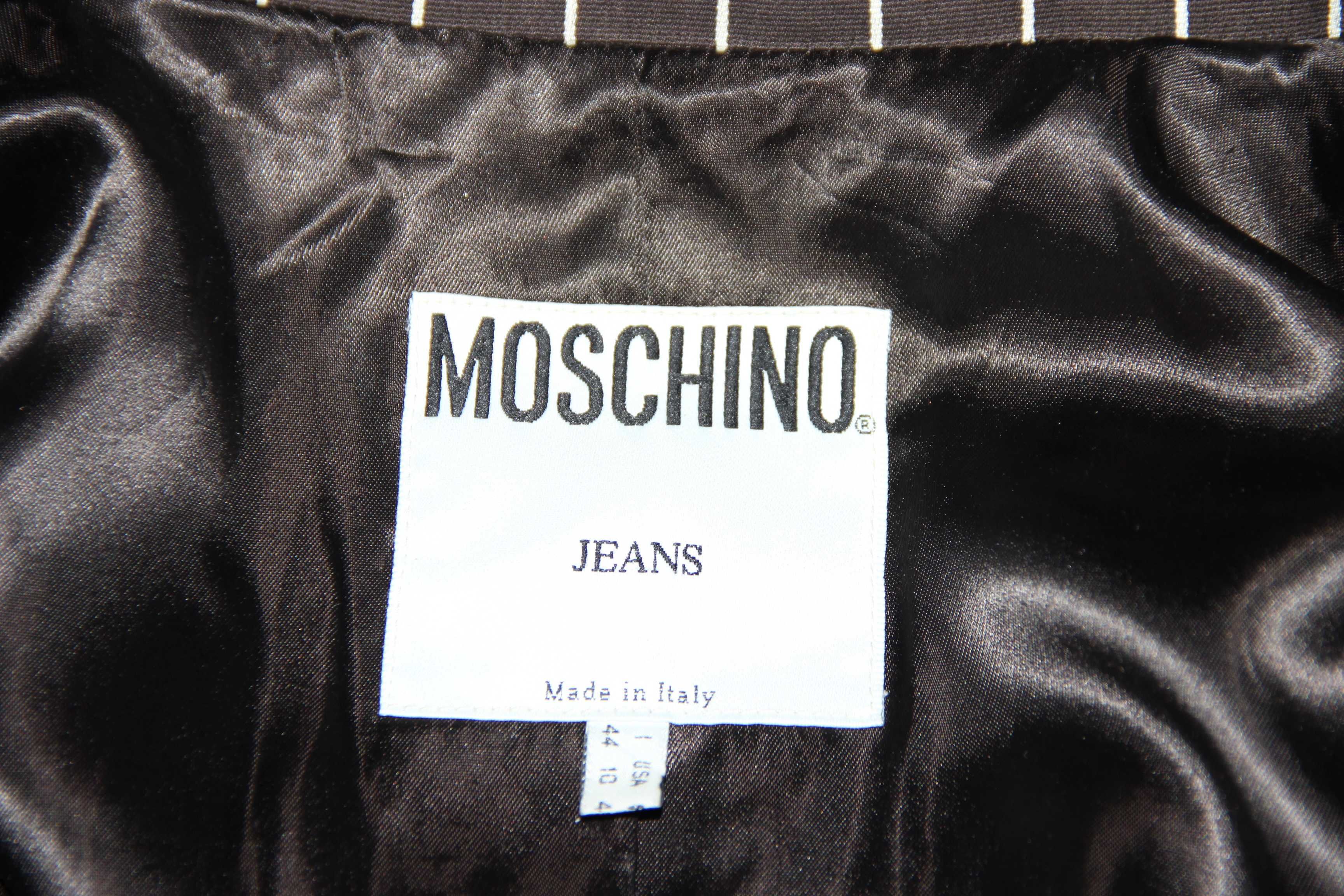 Moschino - casaco - riscas castanho - bom estado