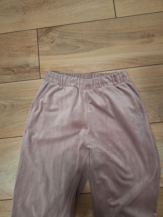 Spodnie dresowe welurowe sportowe różowe Lindex