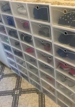 Szafka na buty biała regał pudełka organizer szafa 10 sztuk