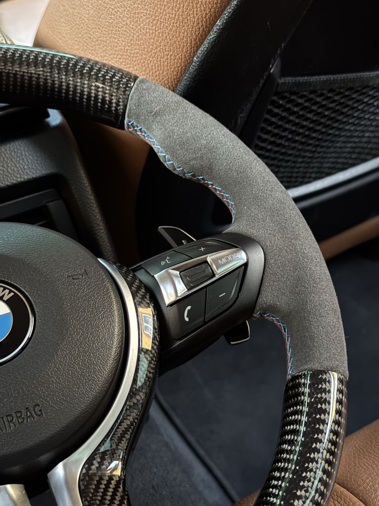 М Руль Алькантара + Карбон для BMW F30 F20 F15 F25 F22 F31 F32 F34 F36