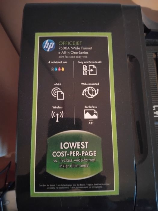 Impressora multifunções HP Officejet 7500A Wide Formal e all-in-one