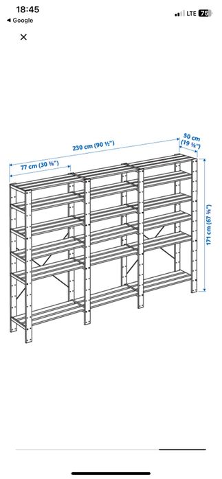 Regał IKEA Drewniany podwójny