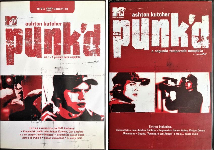 DVDs - MTV Punk'd - Ashton Kutcher - Temporadas 1 e 2 - BOM ESTADO