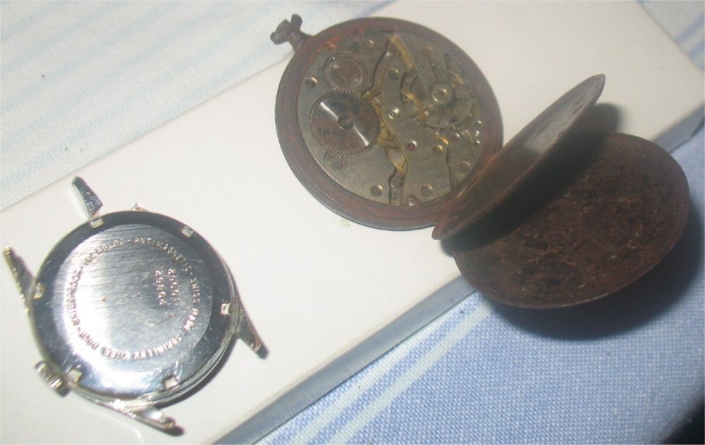 2 relógios de corda para peças ou restauro