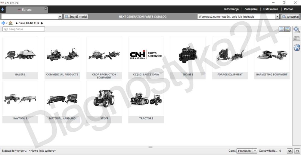 CNH Case New Holland Katalogi Części Maszyny Rolnicze Agro NGPC