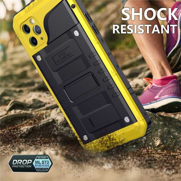 Mocne Pancerne Etui Shockproof do iPhone 11 Pro Max żółte