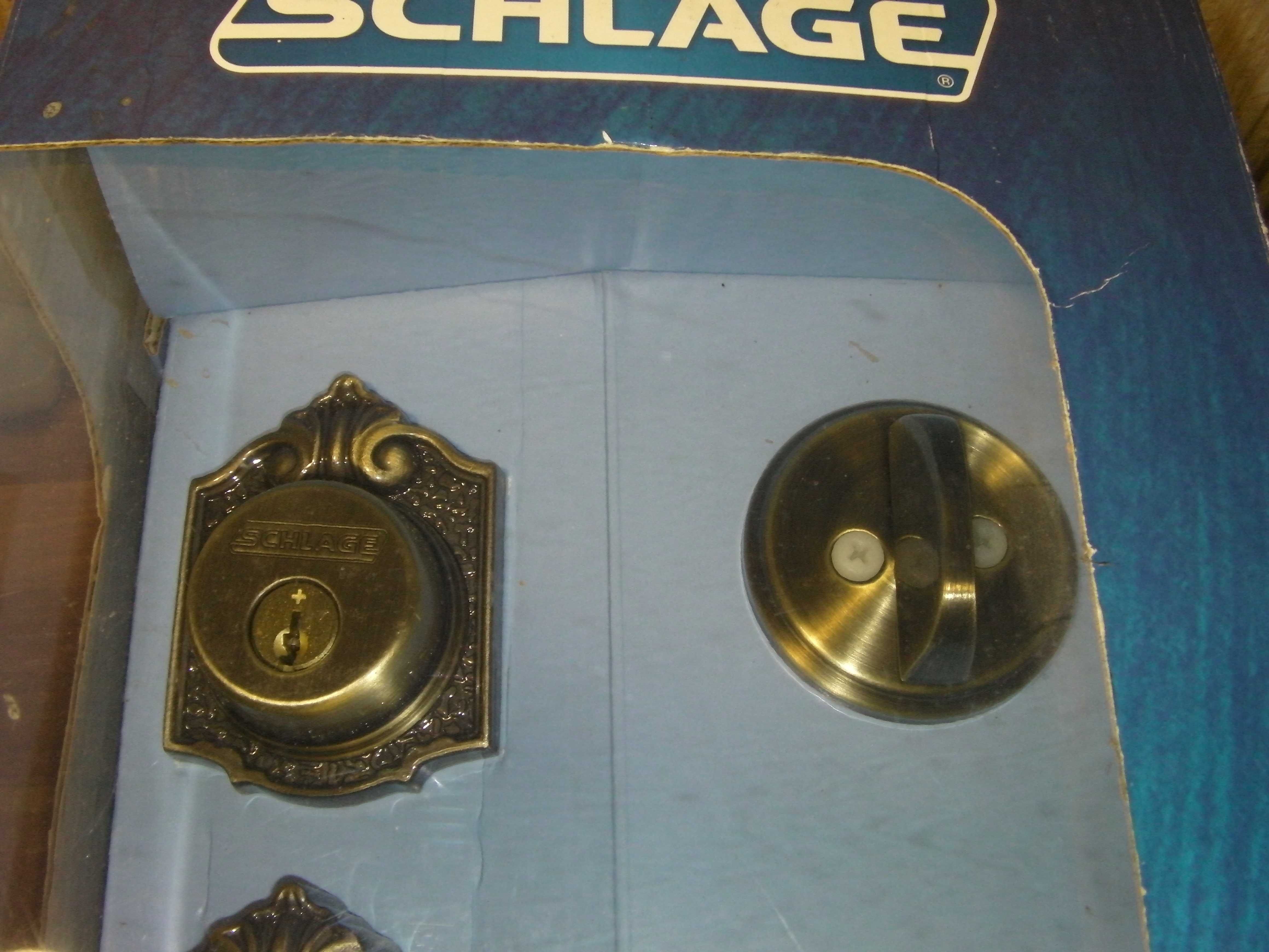 Замок Врізний Schlage F60SKVPAR609GE Латунь Dead Bolt SmartKey з США