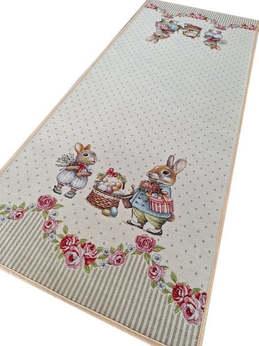 Bieżnik Wielkanocny 40x100 cm gobelinowy 1292LI Zajączki