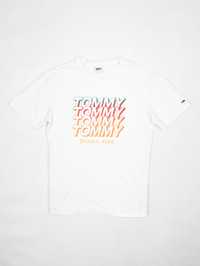 Tommy Hilfiger biała koszulka t-shirt M logo