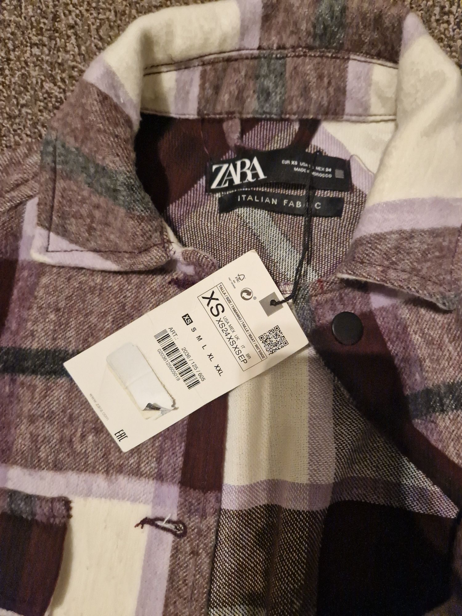 Zara сорочка верхня тепла, xs