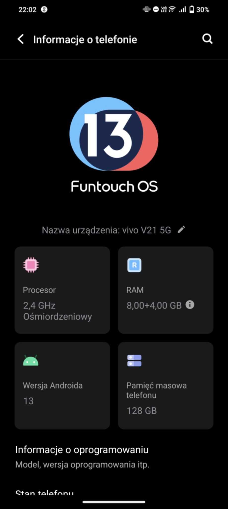 telefon vivo v21 5g