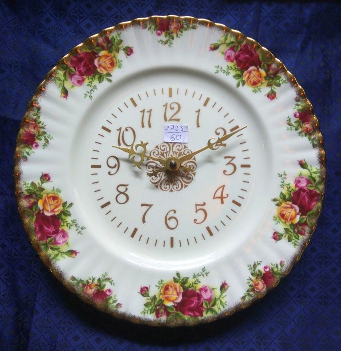 Relógio Prato Royal Albert Old Country Roses