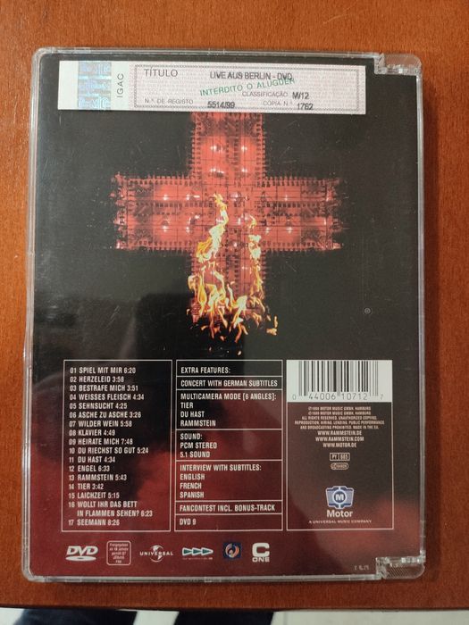 Filme DVD - Rammstein Live Aus Berlin