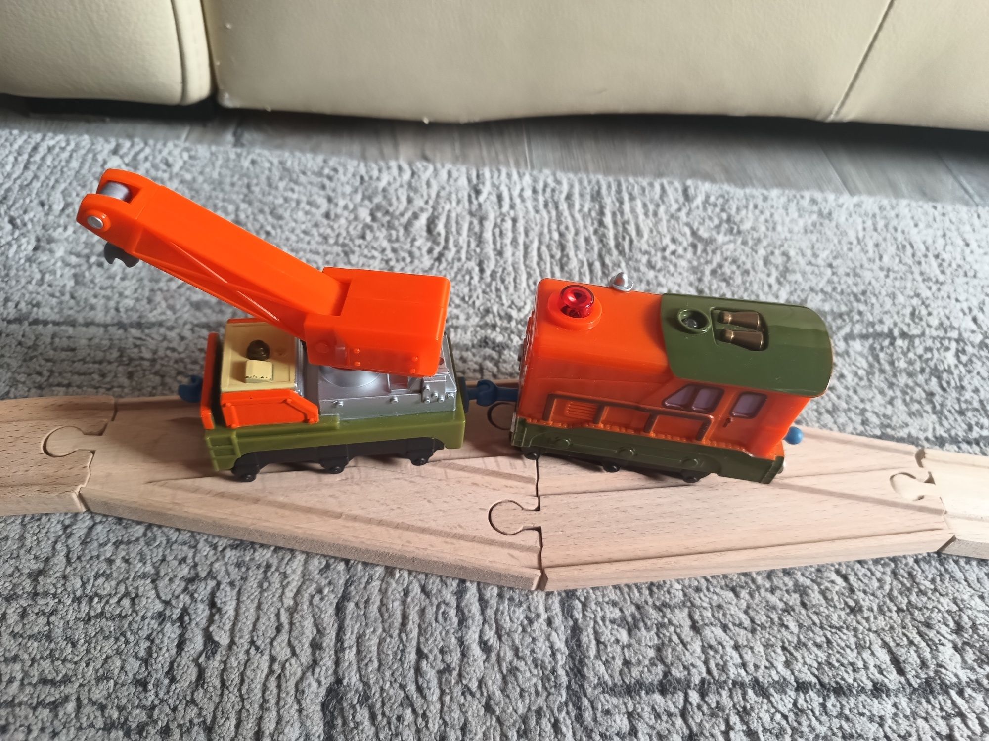 Kolejka drewniana Ikea + dodatki