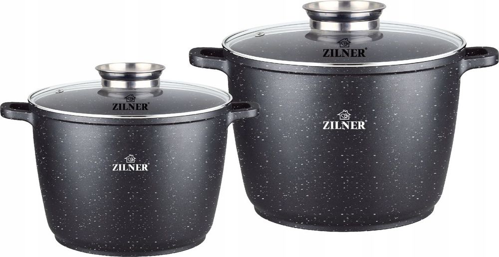 Komplet Garnków Marmurowa Powłoka  10L Garnek Indukcja 6,2L