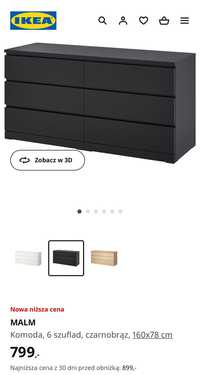 Komoda IKEA MALM 6 szuflad