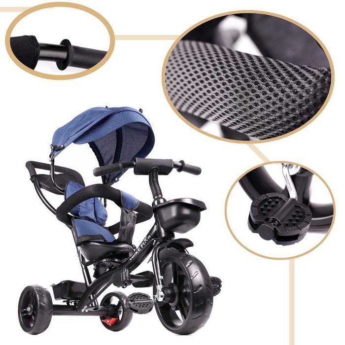 ROWEREK Trójkołowy Dziecięcy TRIKE FIX V3 LITE WÓZEK z Prowadnikiem