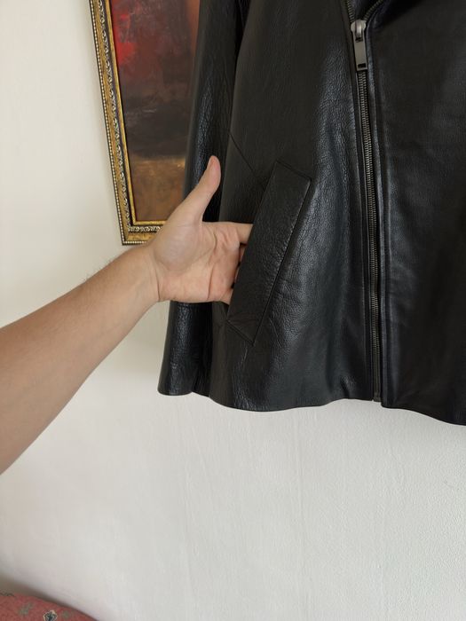 Новая кожаная куртка Zara из кожи бизона лимитированая колекция