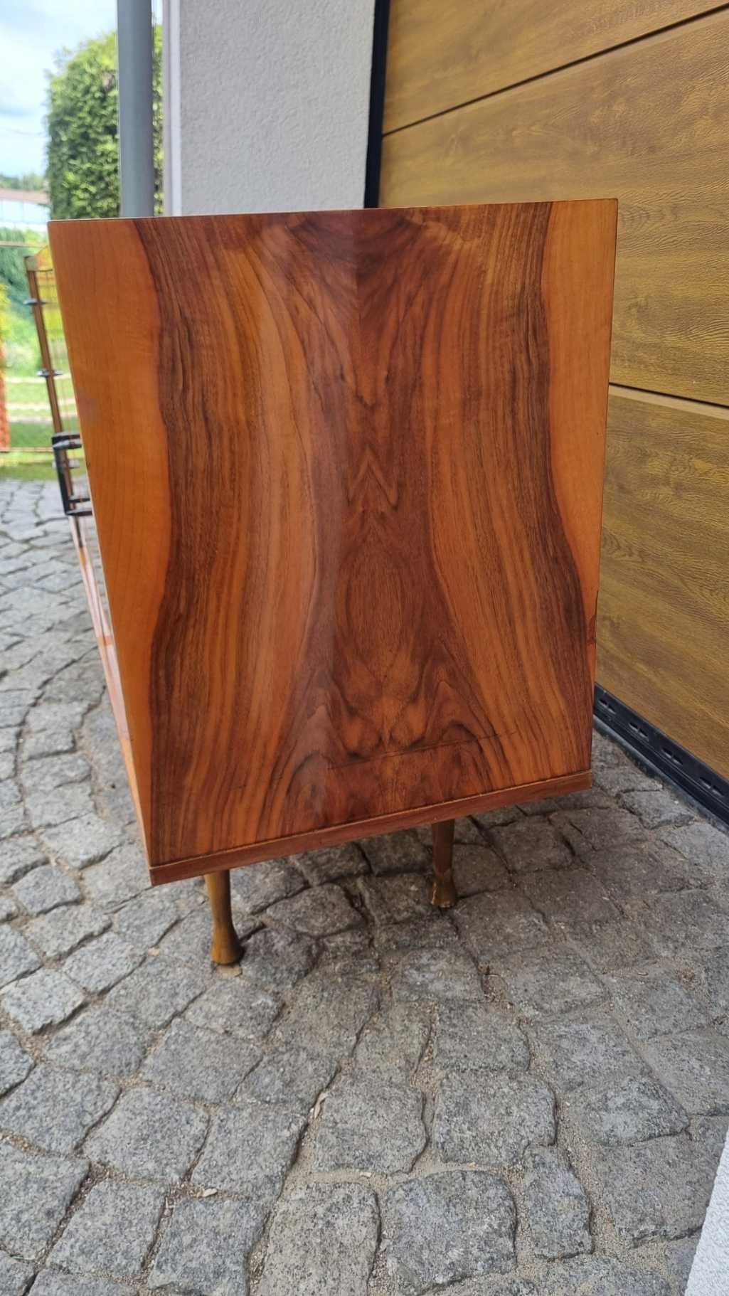 Dobry Stan Mega Fornir Sideboard Długa Komoda Lata 60 Grabiński PRL