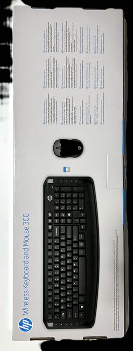 Combo Teclado + Rato Wireless HP 300 – Novo, na Caixa!
