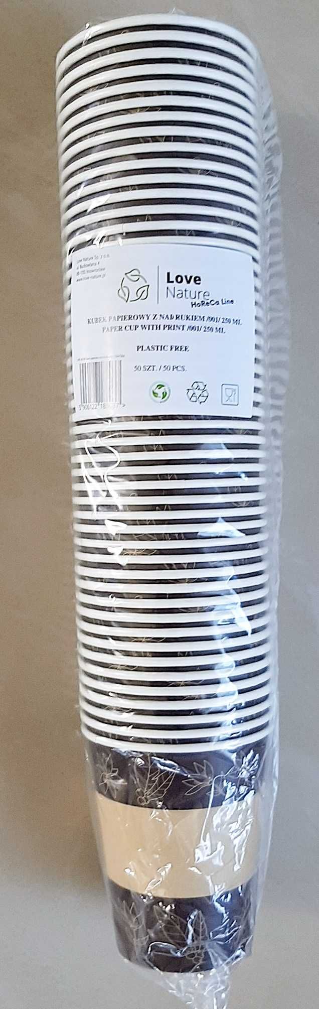 Jednorazowe kubki papierowe - bez plastiku - 250ml - 1000 sztuk karton