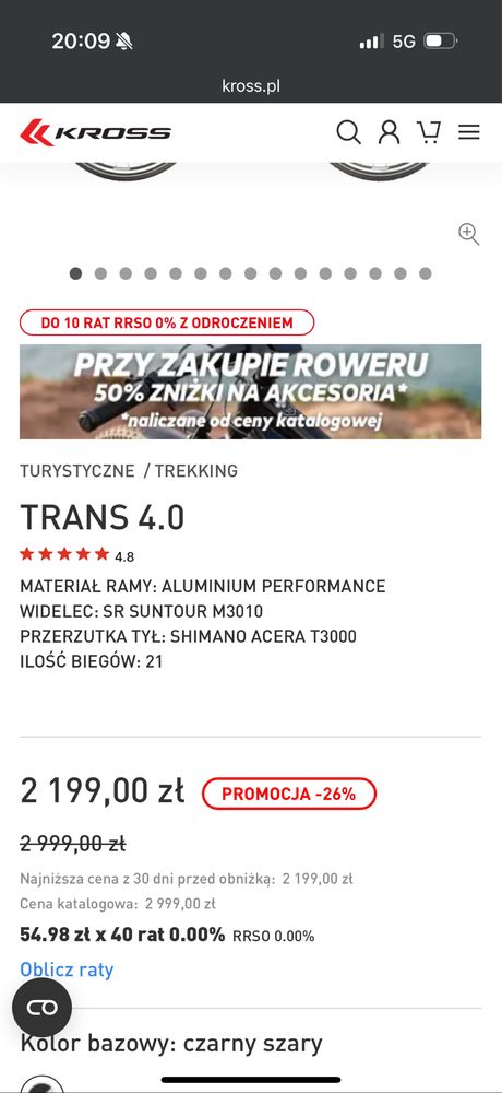 Rower trekkingowy KROSS 4.0