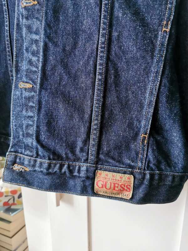 GUESS vintage jeansowa kurtka 4XL, made in USA, unikat, unisex