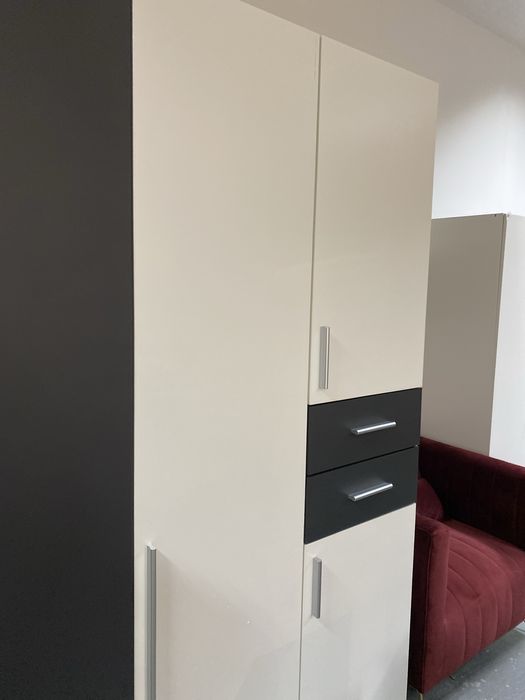 Szafa duża biała antracyt 270x208x58cm pojemna Nowa