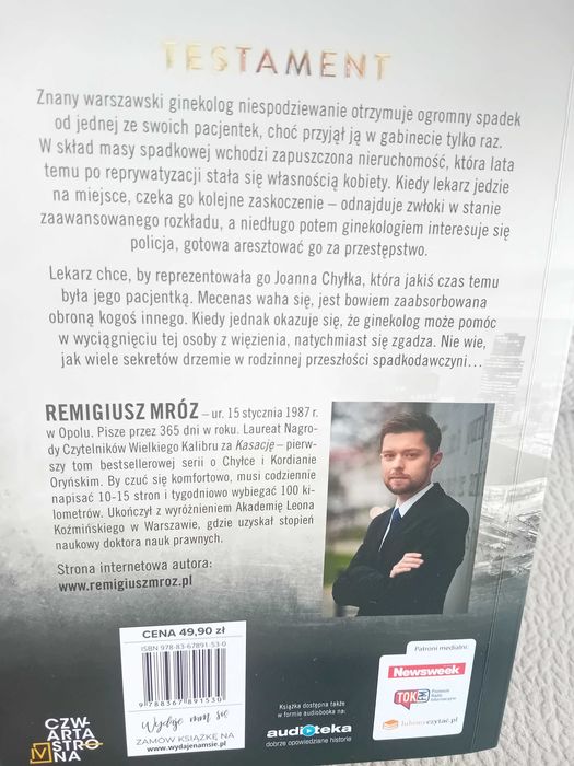 Remigiusz Mróz Testament i Kontratyp
