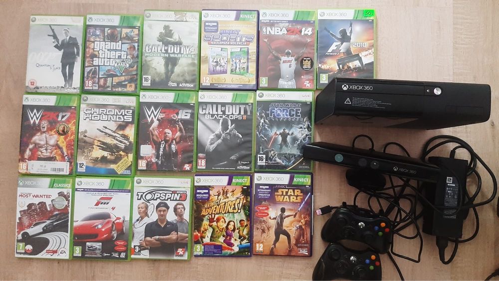 Xbox 360 z kinectem plus 16 gier