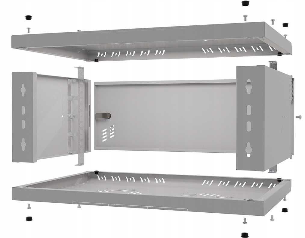 Szafa Serwerowa Wisząca RACK 19" 4U 350mm Metalowe Drzwi Stalflex