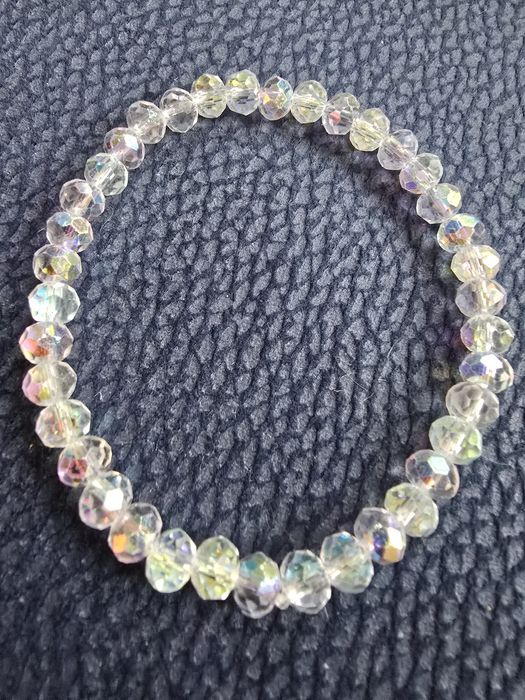 Bransoletka a'la Swarovski, drobne koraliki. HAND MADE