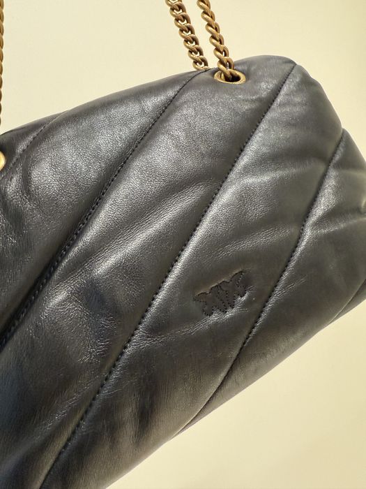 Torebka Pinko Classic Puff M czarna torebka na ramie