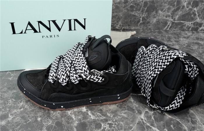 ‼️РОЗПРОДАЖ‼️ Кросівки Lanvin Curb  (Кеди,Чорні,Ланвін,Карб)